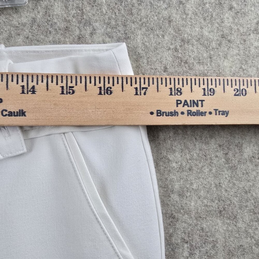 Dressbarn Petite Womens Straight Leg White Dress Pants Size 12 Lightweight - Picture 7 of 8